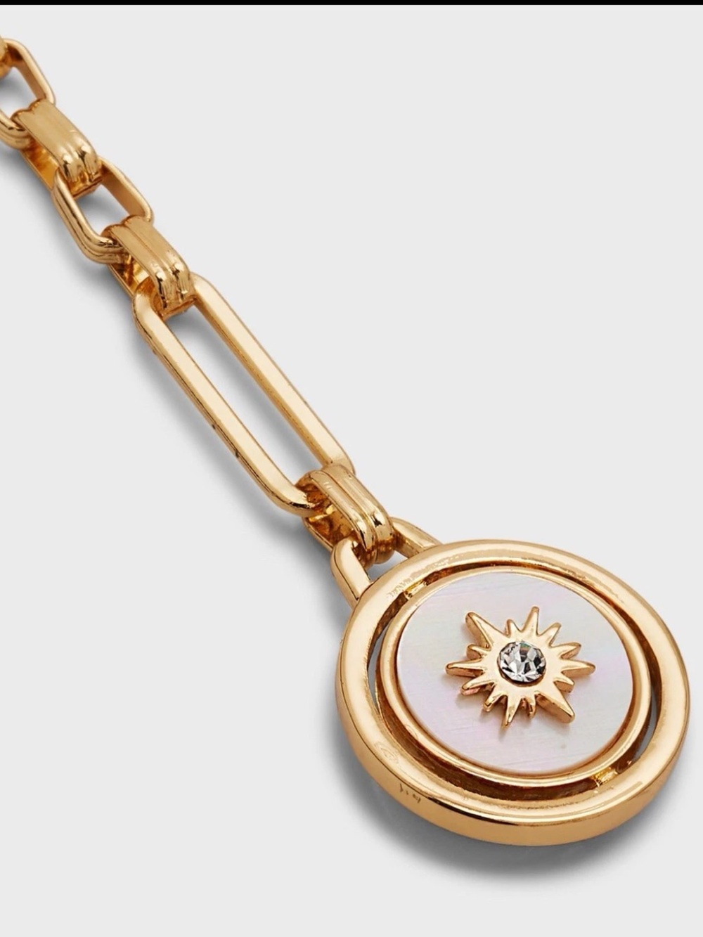 Mignonne Gavigan LUNA Charm Necklace 14K gold Plated Pearl Boho Crystal - Picture 3 of 10